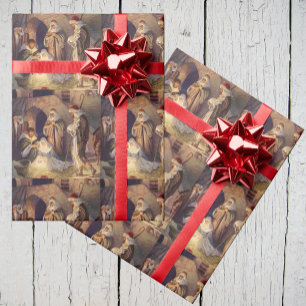 Vintage-jultomhet, 3 Shepherds och Jesus Presentpapper