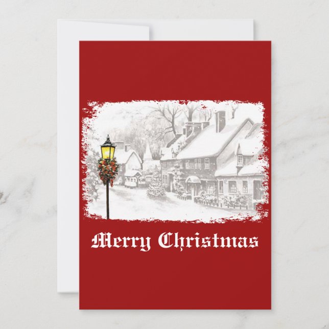 Vintage JulTomt-gruppinbjudan Inbjudningar (Framsida)