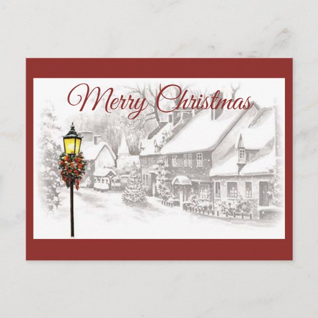 Vintage julTomt vykort (Framsida)