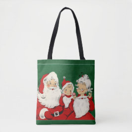 Vintage jultomte - julklapp tygkasse