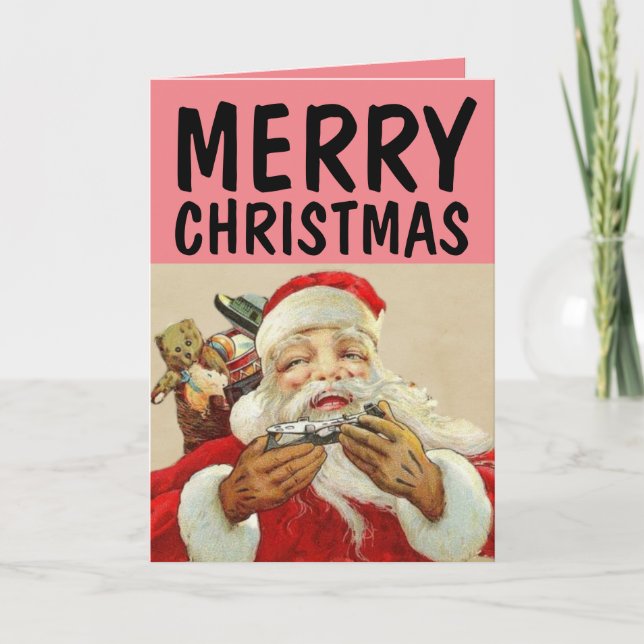 VINTAGE JULTOMTE JULLKORT KORT (Framsida)