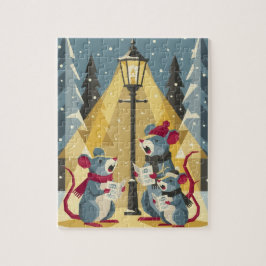 Vintage jultomte-mus Jigsaw Pussel