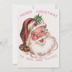 Vintage-jultomtekort - Helgdag Julkort