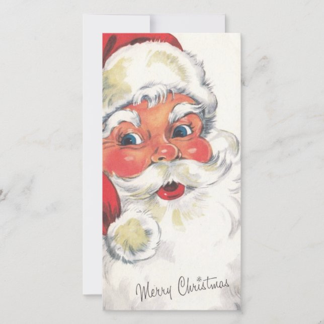 Vintage-jultomtekort - Helgdag Julkort (Framsida)