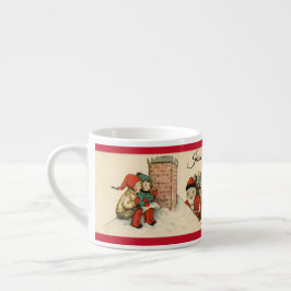 Vintage jultomten Barn Kopp med Namn Espressomugg
