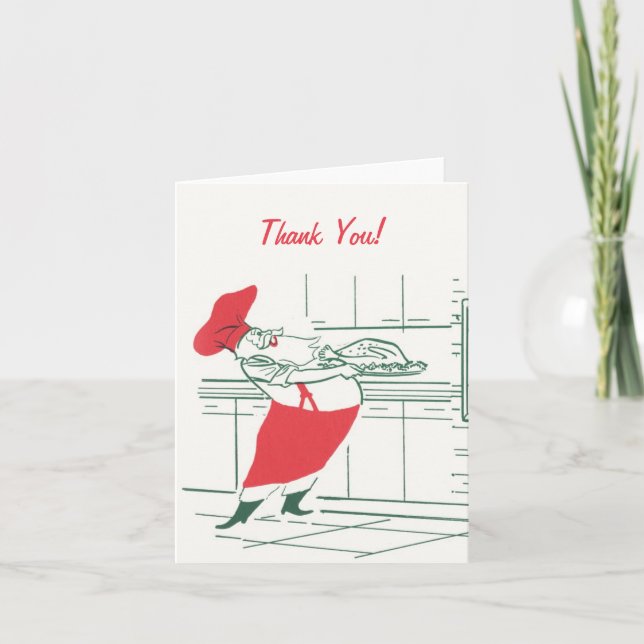 Vintage Jultomten Chef, Tack (Framsida)