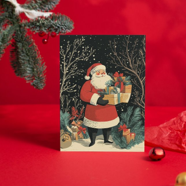 Vintage Jultomten Classic Gifts Julafton Julkort (Skapare uppladdad)