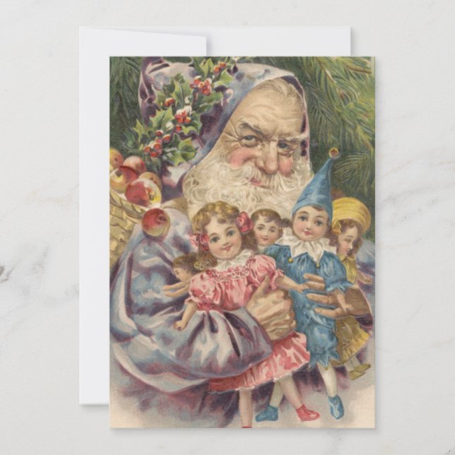 Vintage jultomten Creeper Julkort (Framsida)