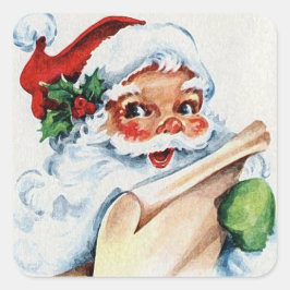 Vintage Jultomten Cute-julen Fyrkantigt Klistermärke