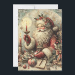 Vintage Jultomten God jul Julkort<br><div class="desc">Elegant årgång Julhälsningskort med Jultomten på framsidan. Personlig på baksidan med ditt budskap och namn. Kontakta mig om du behöver hjälp med din anpassning eller om du vill be om ytterligare matchning eller samordning av Zazzle-produkter.</div>