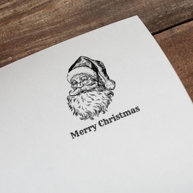 Vintage Jultomten God jul Stämpel (Skapare uppladdad)