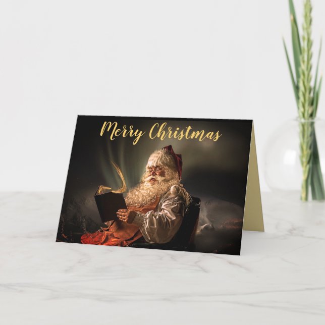 Vintage Jultomten Helgdag Card Helgkort (Framsida)