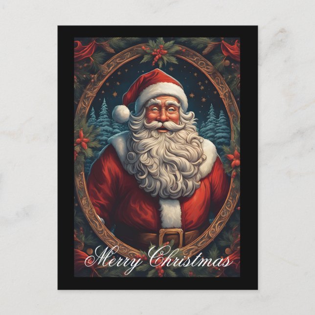 Vintage Jultomten Helgdagar God jul Helg Vykort (Framsida)