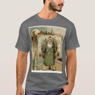 Vintage-jultomten i Grönt T Shirt