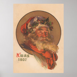 Vintage Jultomten Illustration (1907) Poster