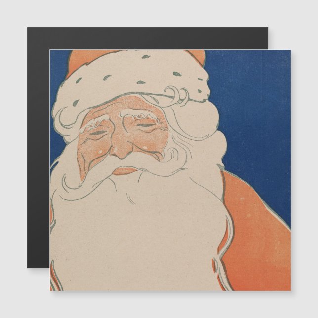 Vintage Jultomten Illustration-Helgdag (Fram/baksida)