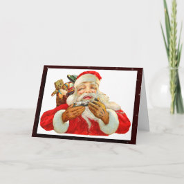 Vintage Jultomten Image-hälsningskort Helgkort