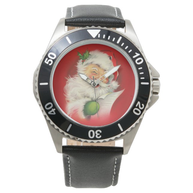 Vintage Jultomten jul Armbandsur (Framsida)