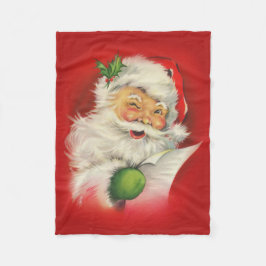 Vintage Jultomten jul Fleecefilt