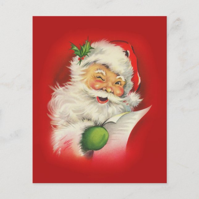 Vintage Jultomten jul Flygblad (Framsidan)