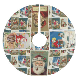 Vintage Jultomten jul Julgransmatta Borstad Polyester