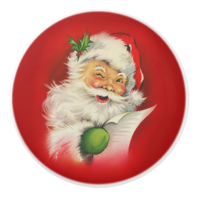 Vintage Jultomten jul Knopp (Framsidan)