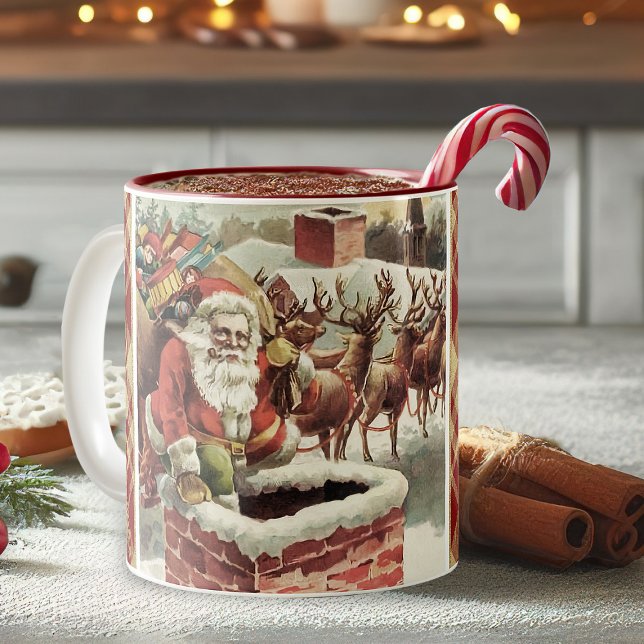Vintage Jultomten jul Mugg (vintage Santa Claus Christmas coffee mug)