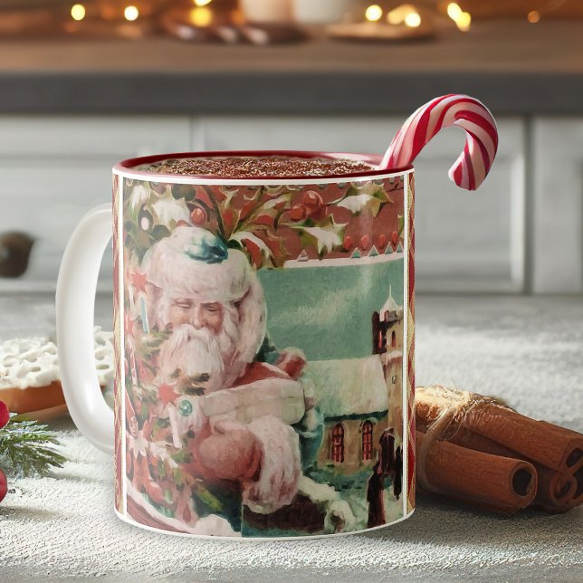 Vintage Jultomten jul Mugg (vintage Santa Claus Christmas coffee mug)