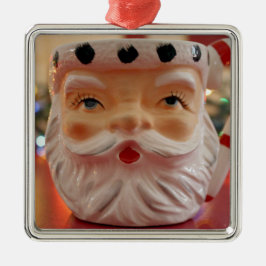 Vintage Jultomten jul Mugg Julgransprydnad Metall