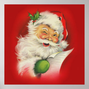 Vintage Jultomten jul Poster