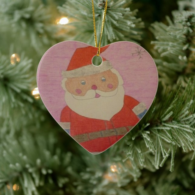 Vintage Jultomten Julgransprydnad Keramik (Träd)