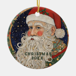 Vintage Jultomten Julgransprydnad Keramik