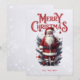 Vintage Jultomten Julkort