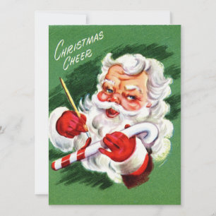 Vintage jultomten julkort