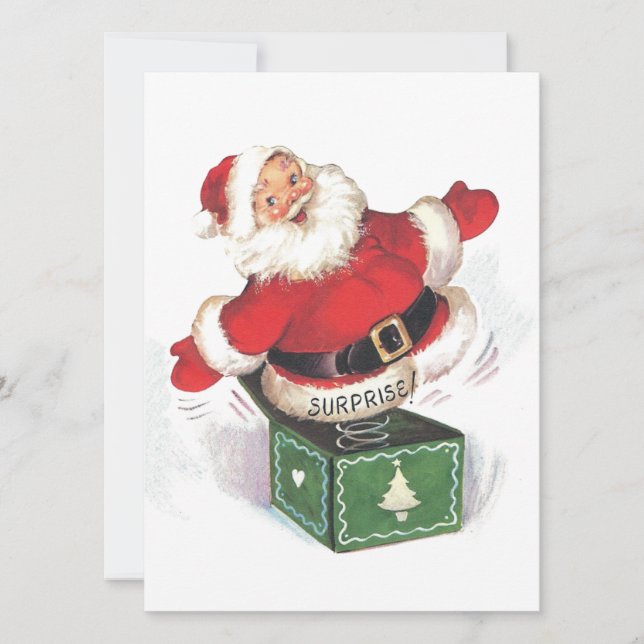 Vintage jultomten julkort (Framsida)