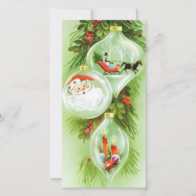 Vintage jultomten julkort (Framsida)
