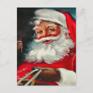Vintage Jultomten julkort Vykort