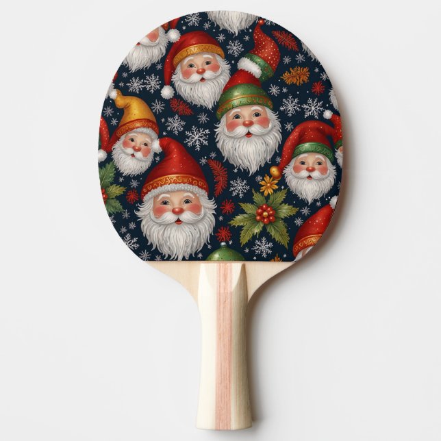 Vintage Jultomten julsamling Pingisracket (Framsidan)