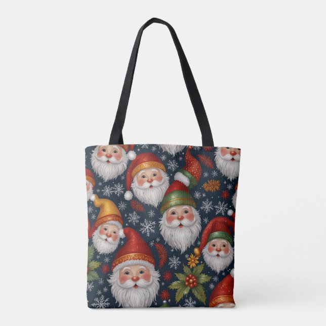 Vintage Jultomten julsamling Tygkasse (Baksida)