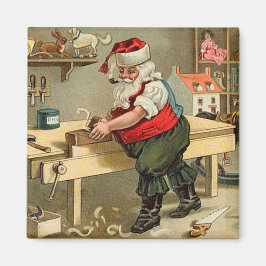 Vintage Jultomten julworkshop Magnet