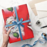 Vintage Jultomten kontrollerar jullistan Presentpapper<br><div class="desc">God jul som omsluter pappra innehåller en vintage Jultomten med sin leksak-lista. En älskling i jultomten som kommer att glädja barn och vuxnor.</div>