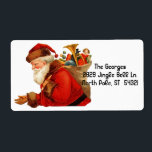 Vintage Jultomten Leksaker Helgdagar jul i Fraktsedel<br><div class="desc">En färgfull vintage bild i Jultomten i hans ljusröda kostym med en massa leksaker och gåvor från jul. Du kan ändra teckensnittet stil och färgen. Du kan också göra bilden större eller mindre och du kan spela upp med bakgrunden färg.</div>