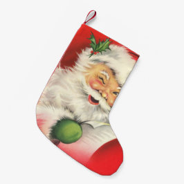 Vintage Jultomten Liten Julstrumpa