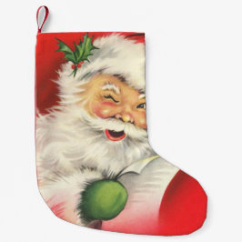 Vintage Jultomten Liten Julstrumpa