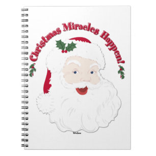 Vintage jultomten Miracles händer! Anteckningsbok