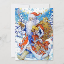 Vintage Jultomten och julklapp