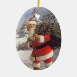 Vintage jultomten Ornament