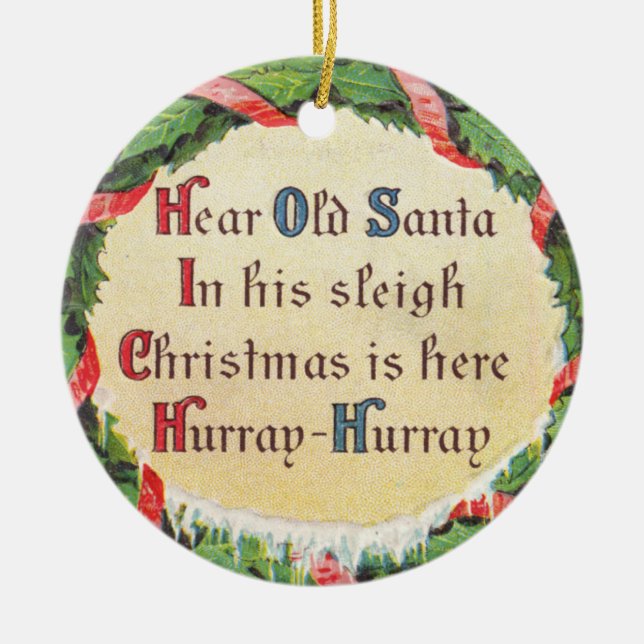 Vintage Jultomten Ornament (Framsidan)