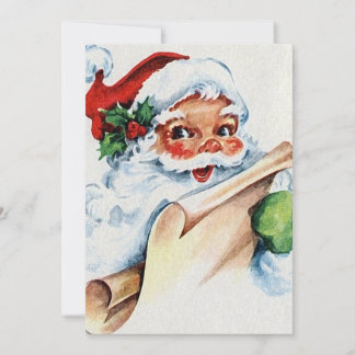 Vintage Jultomten Pappa jul Inbjudningar