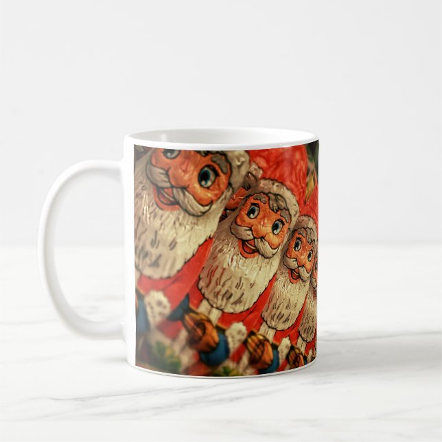 Vintage jultomten Pappra Mache Kaffemugg (Vänster)